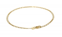 Art Jewellers - 9ct/925 Gold Fusion Figaro Link Bracelet Photo