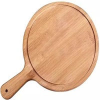 Round Wooden Pizza Cutting/Serving Board - 32cm Photo