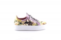 Women's Floral Leather Espadrille Sneaker Photo
