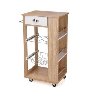 Eco Kitchen Trolley on Wheels with Chrome Baskets Photo