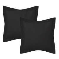 Pappa Joe – Flange Cushion Cover Set – Black Photo
