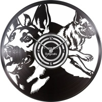 Pappa Joe - Custom Vinyl Wall Clock - German Shepherd Photo