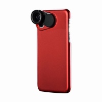 Snapfun Protective Case Plus Wide Angle & Macro Lenses for Iphone X - Red Photo
