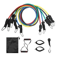 Workout 11 Piece Resistance Pull Bands Kit For Fitness & Exercise Photo