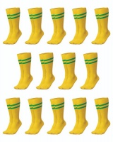 RONEX Soccer Socks - Set of 14 Pairs - Gold/Emerald Photo
