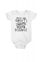 "Proof my parents didn't social distance" 100% Cotton Shor sleeve Baby Grow Photo