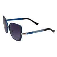 Kagiva's Metal Frame Polorized Women Sunglasses - Black/Blue Photo
