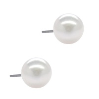 Lily Rose Lily & Rose 7mm White Freshwater Pearl Earring Stud - Stainless Steel Pin Photo