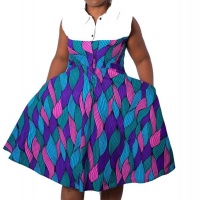 Royalty Women's Purple Fiona African Print Dress Photo
