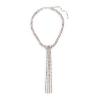 Vikki Lou Silver Diamante Fringe Necklace Photo
