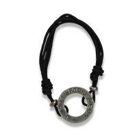 No Memo - Black "Hero" Cord Bracelet With Rounded Bead - 28 cm Photo