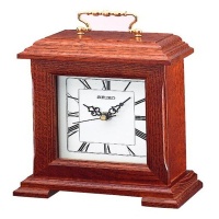 Seiko Oak Case Desk Clock QXG337Z Photo