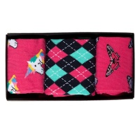 Shoset Fun Socks Gift Set- 3 Pairs- Women- Size 4-7- Pretty in Pink Photo