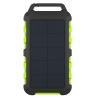 SolarMate 10 000mAh Powerbank With LED Light - Green Photo