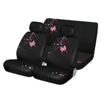 Auto Gear AutoGear - 6 pieces Seat Cover Set - Pink Butterflies Photo