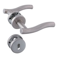Yale Stainless Steel Tubular Handles On Rose - Wave-Ext. Photo