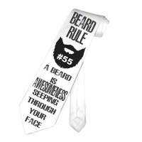 PepperSt Men's Collection - Designer Neck Tie - Beard Rule #55 Photo