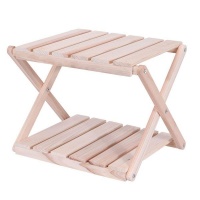 Eco 2 Tier Wooden Foldable Side Table Photo