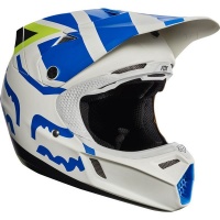 Fox Racing Fox V3 Creo White/Yellow Helmet Photo