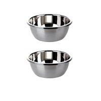 Upstairs Homeware Stainless Steel Mixing Bowl Set of 2 - 30 x 30 x 10.2 cm Photo