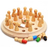 Family Fun Educational Wooden Memory Chess Match Stick Board Game Photo