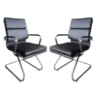 The Office Chair Corp TOCC Black Classic PU Cushion Visitor - Set of 2 per box Photo