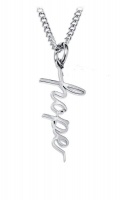 Solid Stainless Steel Necklace And Pendant - Hope Cross Photo