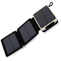 BetterBuys Solar Power Bank 10 000mAh 3Panel-Dual USB Port-LED Flashlight-Sturdy Case Photo