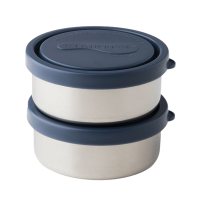 UKonserve Set of Round Stainless Steel Containers Photo