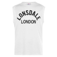 Lonsdale Mens Box Tank Vest - White Photo