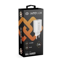 INTouch Dual Port 3.4A Wall Charger - White Photo