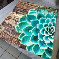 Print with Passion Rustic Desert Rose Fleece Lap Blanket Photo