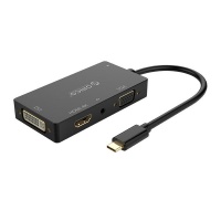 Orico USB Type-C HDMI|DVI|VGA|3.5mm Audio Docking Station – Black Photo
