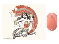 Microsoft Bluetooth Mouse Peach with Wonder women Mouse Mat Photo