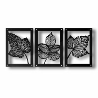 Unexpected Worx Very Leafy Black Raised Metal Wall Art Home Décor - By Photo