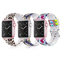 POMME Leopard Pattern Silicone Apple Watch Replacement Strap - 38mm/40mm Photo