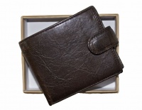 Fino Genuine Leather Bifold Wallets with Gift Box - Coffee Photo