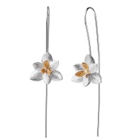 Sterling Silver Blossom Drop Earrings Photo