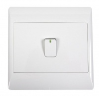 1 Lever 1 Way Light Switch for 4 X 4 Electrical Box In White Photo