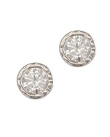 0.70ctw Clear CZ Stud Earrings in 925 Sterling Silver Photo