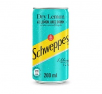 Schweppes Dry Lemon Soft Drink Can Photo