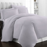 Pizuna Cotton Duvet Cover Set 400TC Bedding Set - Violet Grey Photo