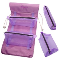 AfriWow Detachable Cosmetic Bag Large Capacity Travel Makeup Bag Toiletry Organizer Photo
