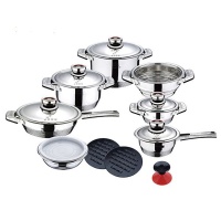 Tommy Leopard 16-Piece Stainless Steel Cookware Set Photo