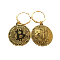 Coins Galore Bitcoin - Gold Plated Souvenir Key Ring Photo