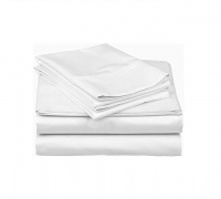 Finest Egyptian Cotton Queen Size Complete Bed Sheet Set - Pure White Photo