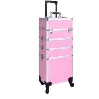 Pink Professional Makeup Cosmetics Trolley Case Photo