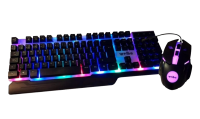 Weibo Waterproof Illuminated USB Gaming Keyboard & Mouse Combo Photo