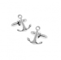 OTC Silver Anchor Style Pair of Cufflinks - Mens Gift Photo