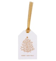 AK Christmas Wrapping - Gold Trees Gift Tags - Pack of 5 Photo